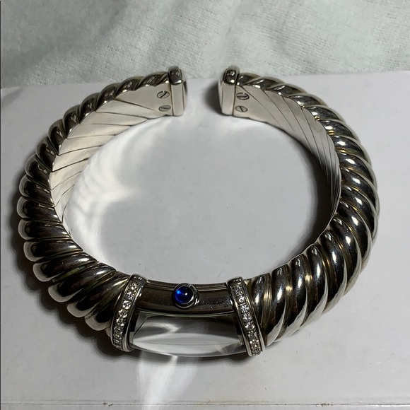 David Yurman T-209M 925 Diamond Bezel Cuff watch - Picture 4 of 11